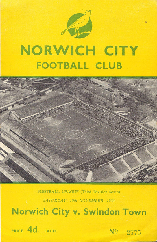 <b>Saturday, November 10, 1956</b><br />vs. Norwich City (Away)